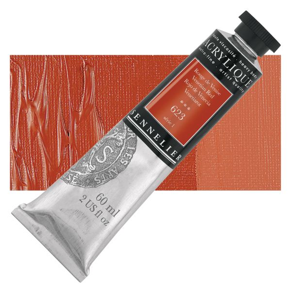 Sennelier - Extra fijne acrylverf - Venetiaansrood (623) - 60ml - serie 1