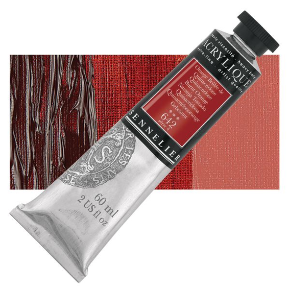Sennelier - Extra fijne acrylverf - Quinacridone Oranje gebrand (642) - 60ml - serie 4