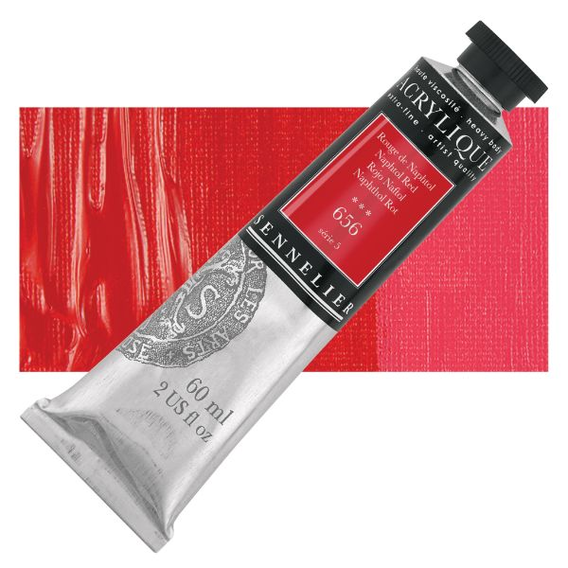 Sennelier - Extra fijne acrylverf - Naphtolrood (656) - 60ml - serie 5