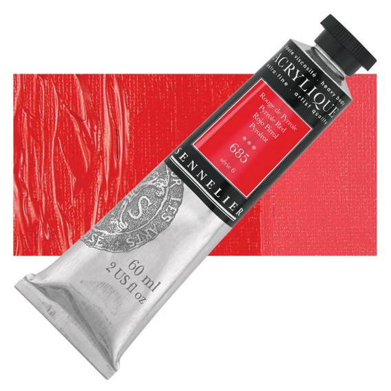 Sennelier - Extra fijne acrylverf - Pyrroolrood (685) - 60ml - serie 6 
