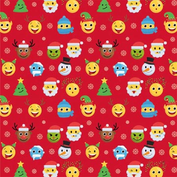 inpak 250mx30cm kerst emoji
