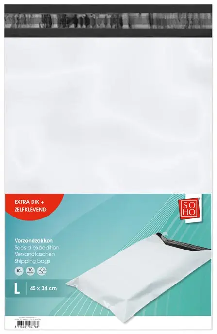 SOHO verzendzak, 45 x 34 cm, pak van 10 stuks