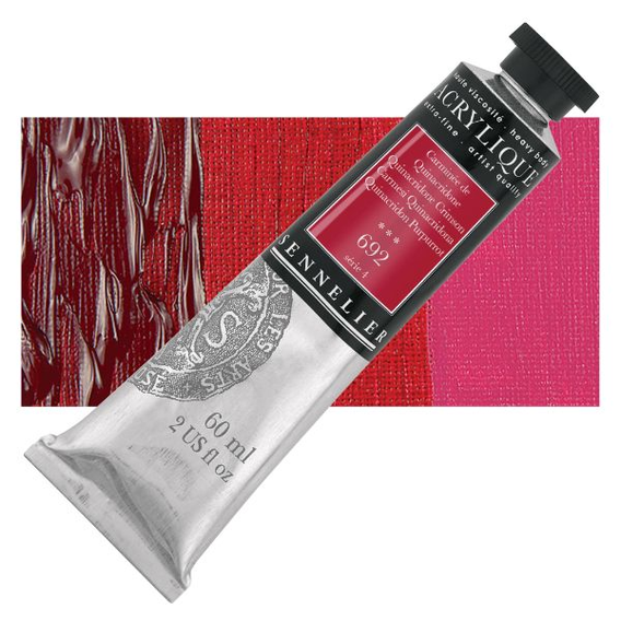 Sennelier - Extra fijne acrylverf - Quinacridone Karmijn (692) - 60ml - serie 4