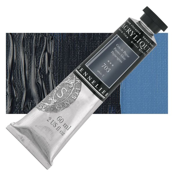 Sennelier - Extra fijne acrylverf - Payne's Grijs (703) - 60ml - serie 2