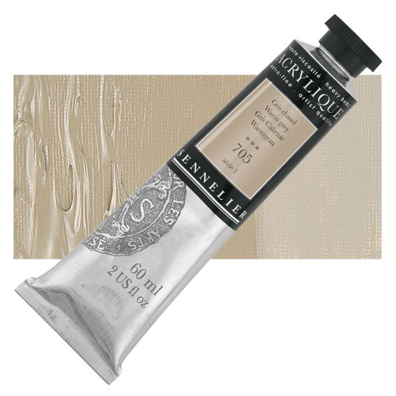 Sennelier - Extra fijne acrylverf - Warmgrijs (705) - 60ml - serie 1