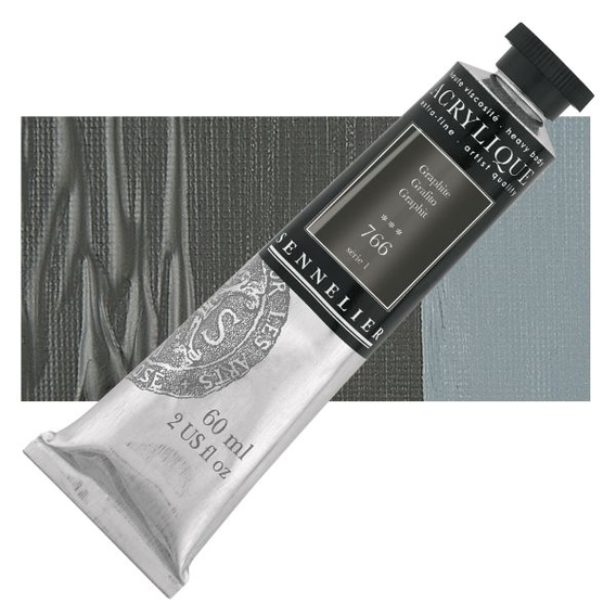 Sennelier - Extra fijne acrylverf - Grafiet (766) - 60ml - serie 1
