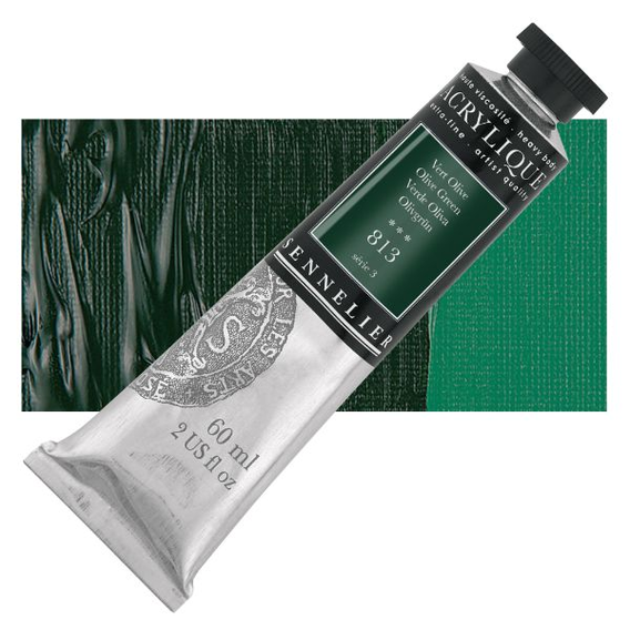 Sennelier - Extra fijne acrylverf - Olijfgroen (813) - 60ml - serie 3