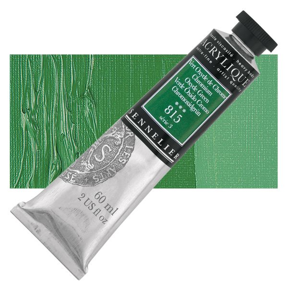 Sennelier - Extra fijne acrylverf - Chroomoxydegroen (815) - 60ml - serie 3
