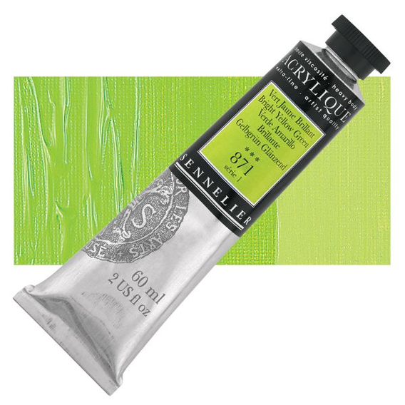 Sennelier - Extra fijne acrylverf - Glanzend Geelgroen (871) - 60ml - serie 1