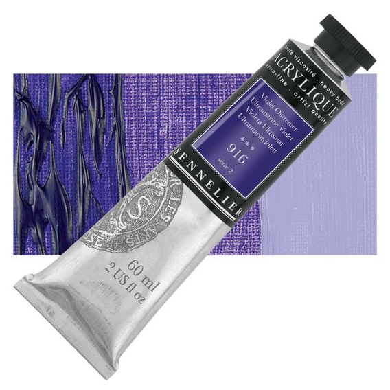Sennelier - Extra fijne acrylverf - Ultramarijnviolet (916) - 60ml - serie 2 
