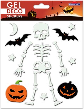 gel deco st halloween skelet
