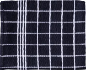 handdoek ruit 50x70cm zw pk3