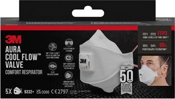 3m aura comf masker ffp3 pk5