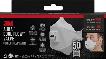 3m aura comf masker ffp3 pk2