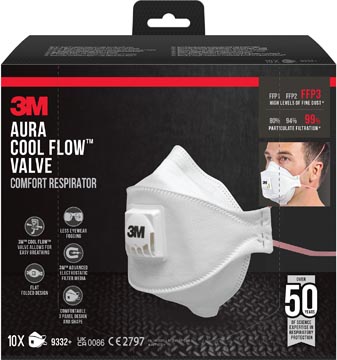 3m aura comf masker ffp3 pk10