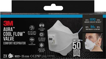 3m aura comf masker ffp2 pk2