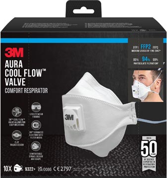 3m aura comf masker ffp2 pk10