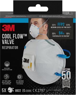 3m cool flow masker ffp2 pk5