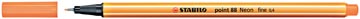 point 88 fineliner neon oranje