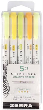 mildliner markeerst yellow 5x