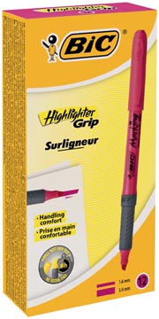 bic highlighter grip roze 12x