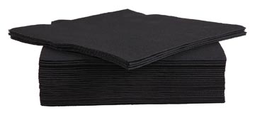cosy servet 38x38cm pk40 zwart