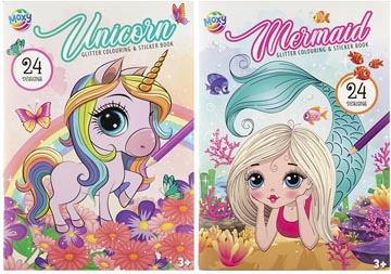 kleurboek glitter a4 m sticker