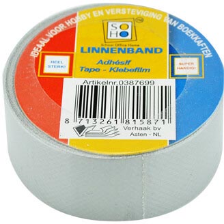 soho tape linnen 19mmx3m grijs
