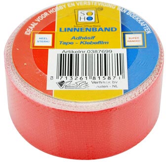 soho tape linnen 19mmx3m rood