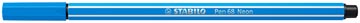 stabilo pen 68 neon blauw
