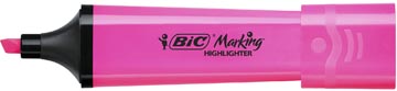 bic highlighter flat roze