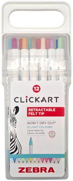 zebra clickart viltstift 12x