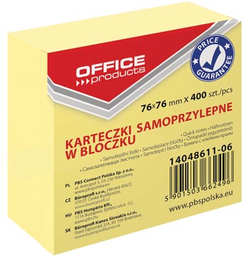 op memoblok 76x76 400v geel