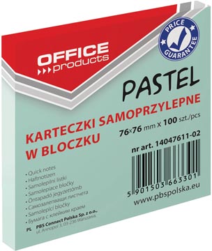 op memoblok pastel 76x76 gr