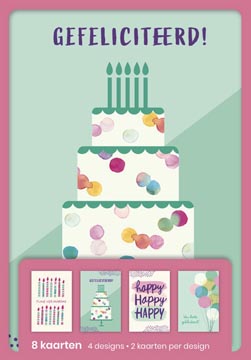hallmark kaart feliciteerd x8