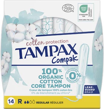 tampax cotton regular x14