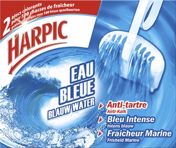 harpic toiletblok blauw 38g 2x