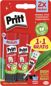pritt plakstift 22g 1+1 bls