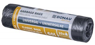 donau home afvalzak 60l zw 20x