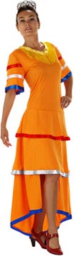 oranje spaanse jurk