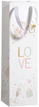 geschenkzak love fles 11x36x11