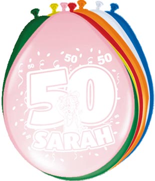 ballon 30 cm 8x ass sarah