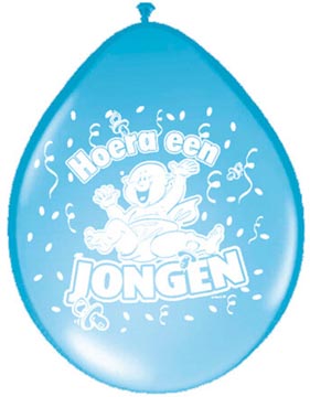 ballon 30 cm 8x ass jongen