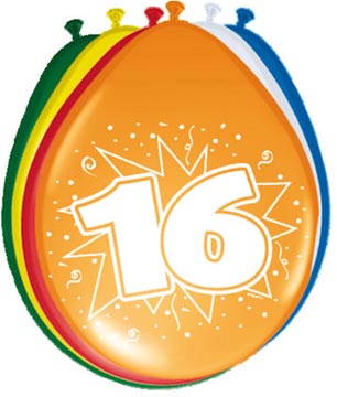 ballon 30 cm 8x ass 16