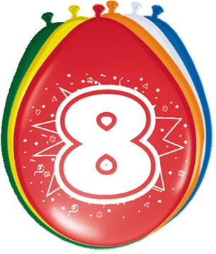ballon 30 cm 8x ass 8