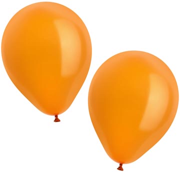 ballon 30 cm 10x oranje