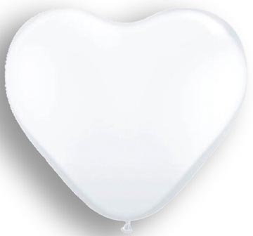 ballon 30 cm 8x hart wit