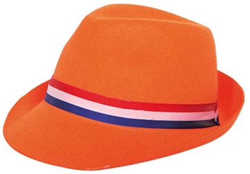 oranje hoed trilby
