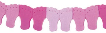 slinger 6 m voetjes roze