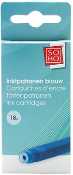 soho inktpatroon 18x blauw